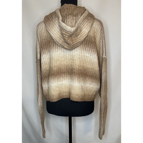 OFFLINE BY AERIE Ombre Brown Tan Crop Hoodie Pullover Sweater‎ MEDIUM NWT - Picture 4 of 10